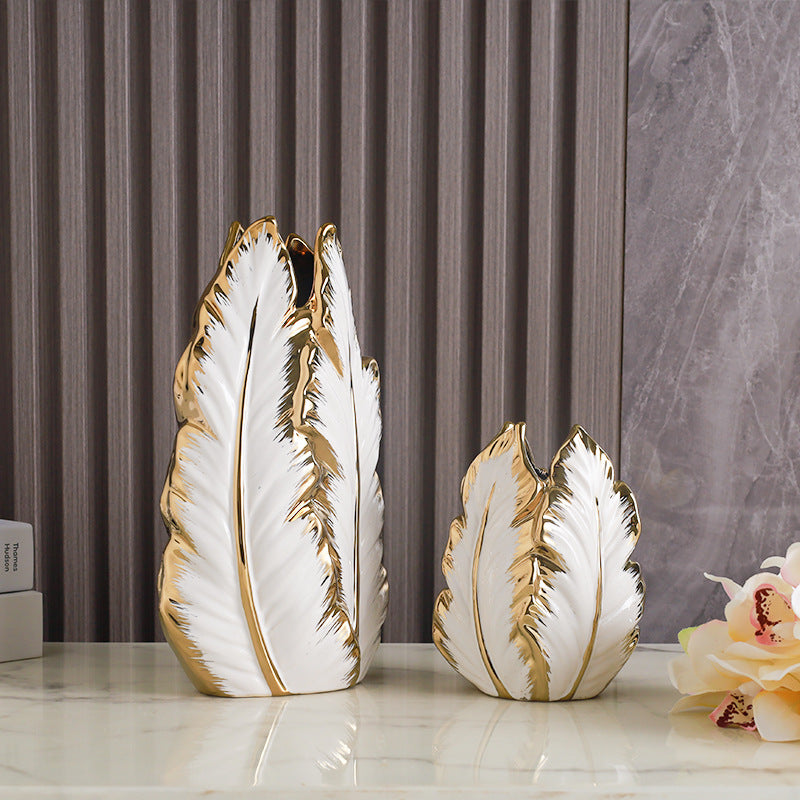 Ceramic Feather Vases