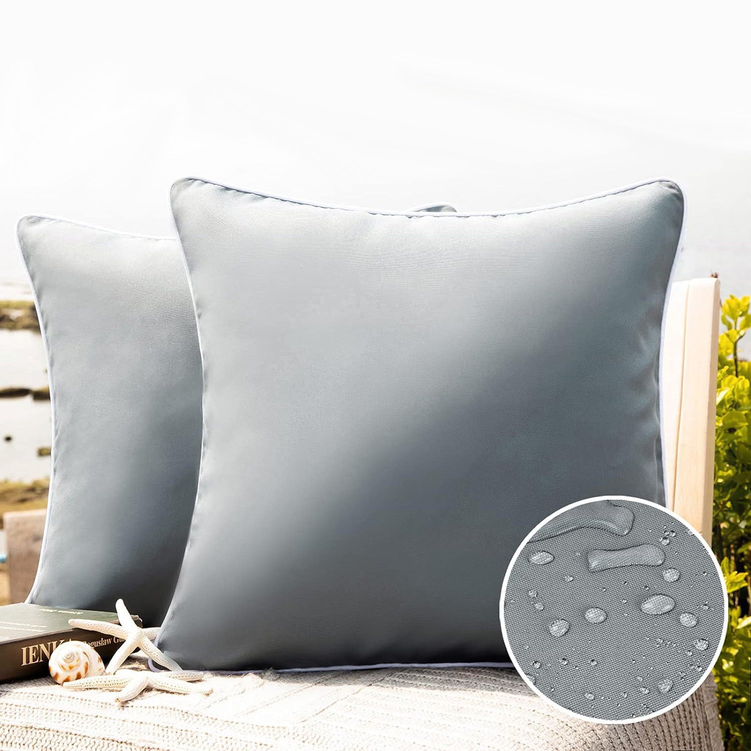 Waterproof Solid Decorative Outdoor Pillow Cover