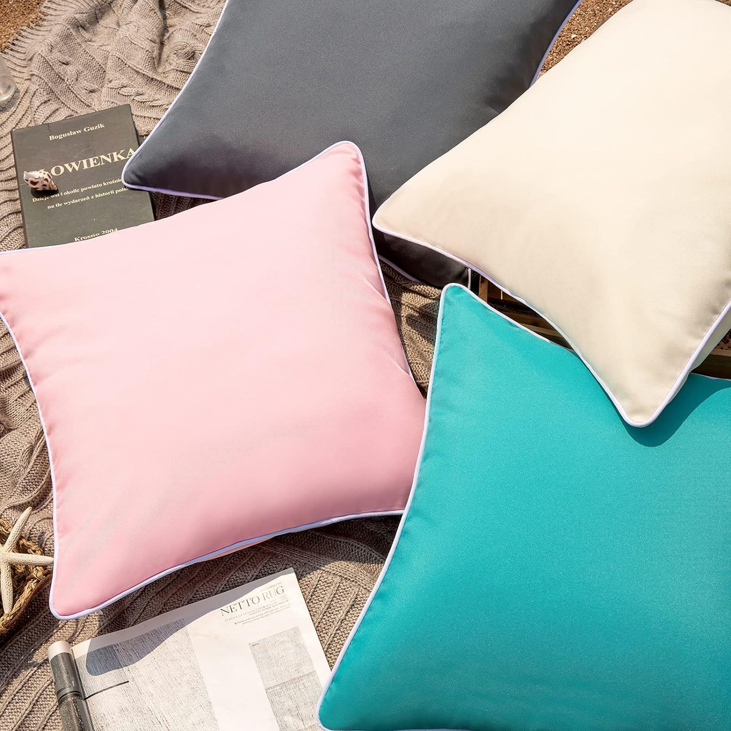 Waterproof Solid Decorative Outdoor Pillow Cover