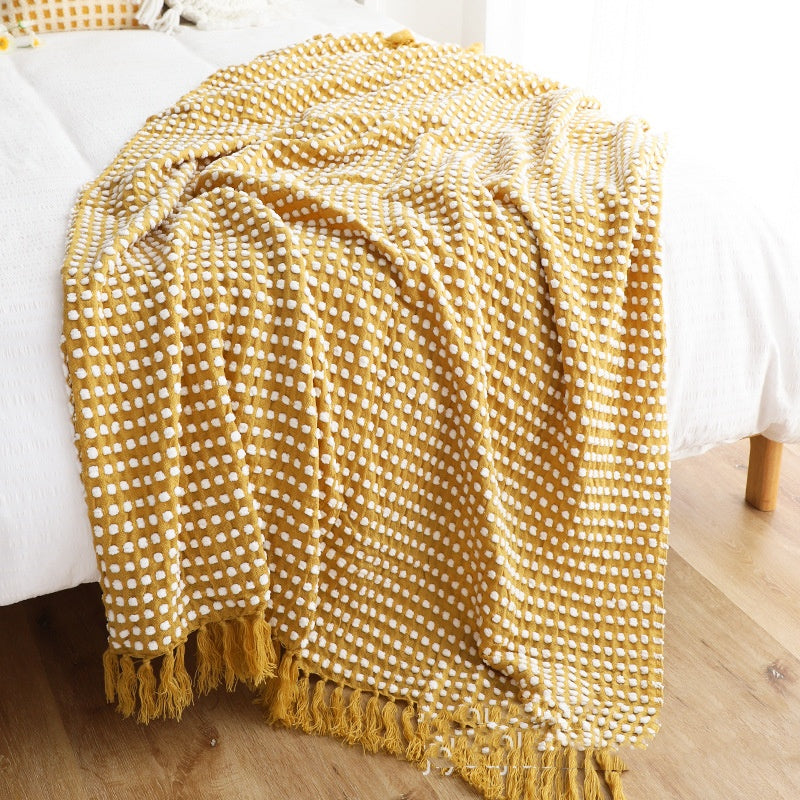 Chenille Knitted Casual Throw Blanket