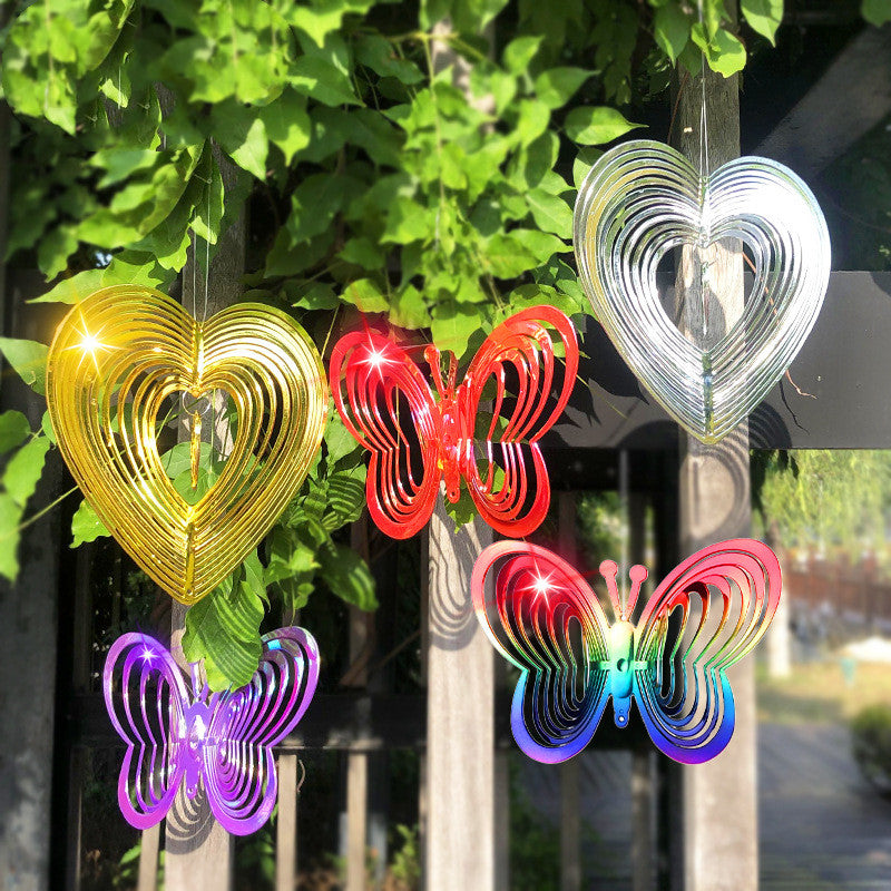Colorful Butterfly 3D Reflective Wind Chimes