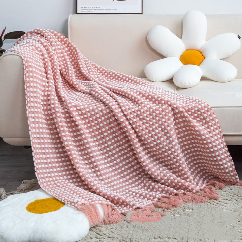 Chenille Knitted Casual Throw Blanket