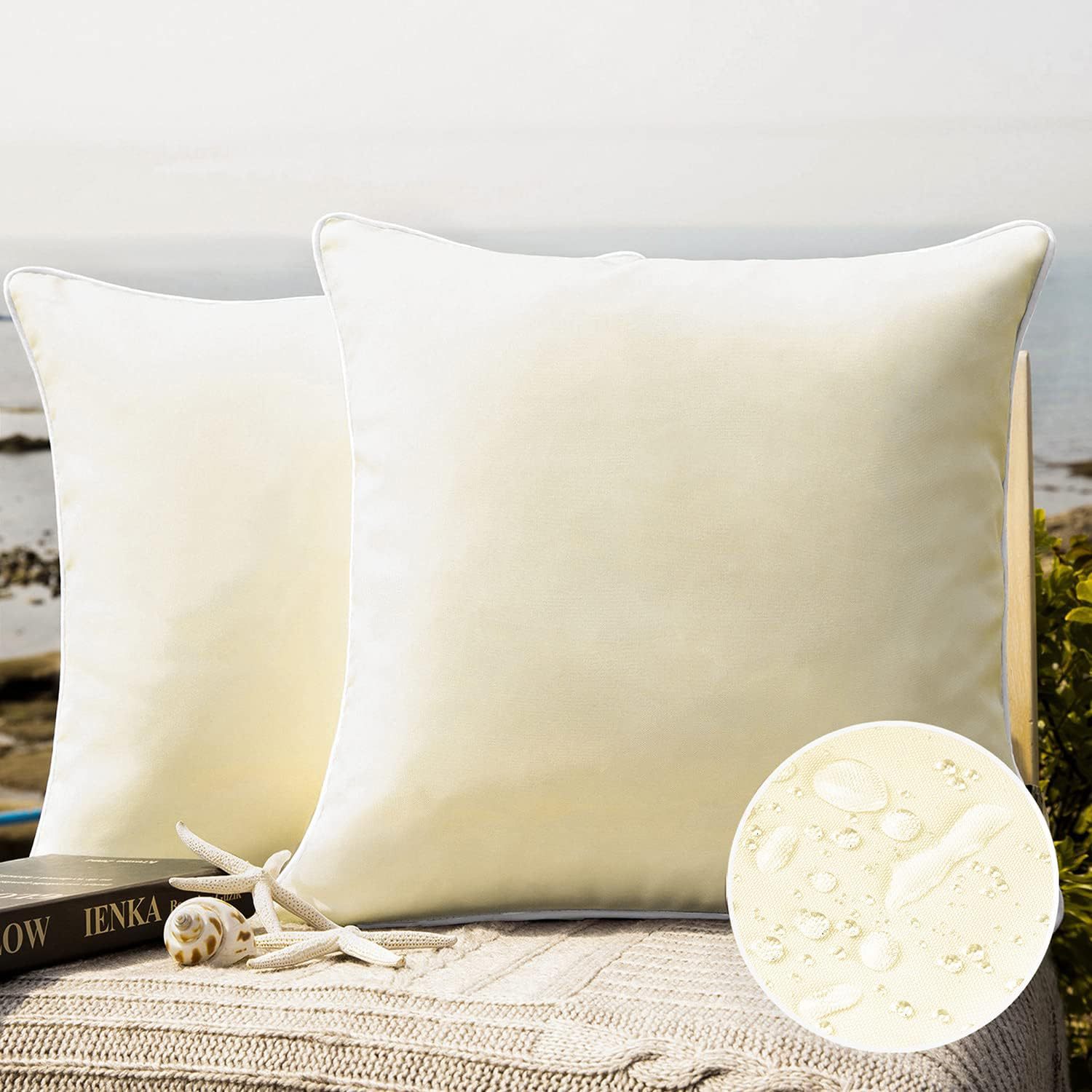 Waterproof Solid Decorative Outdoor Pillow Cover