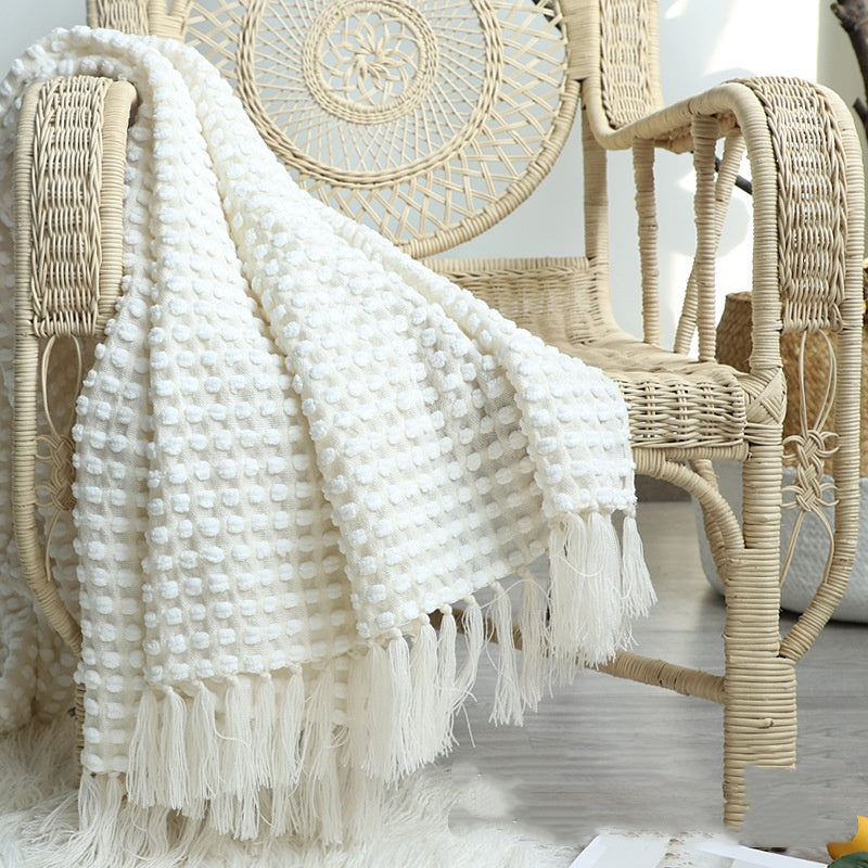 Chenille Knitted Casual Throw Blanket