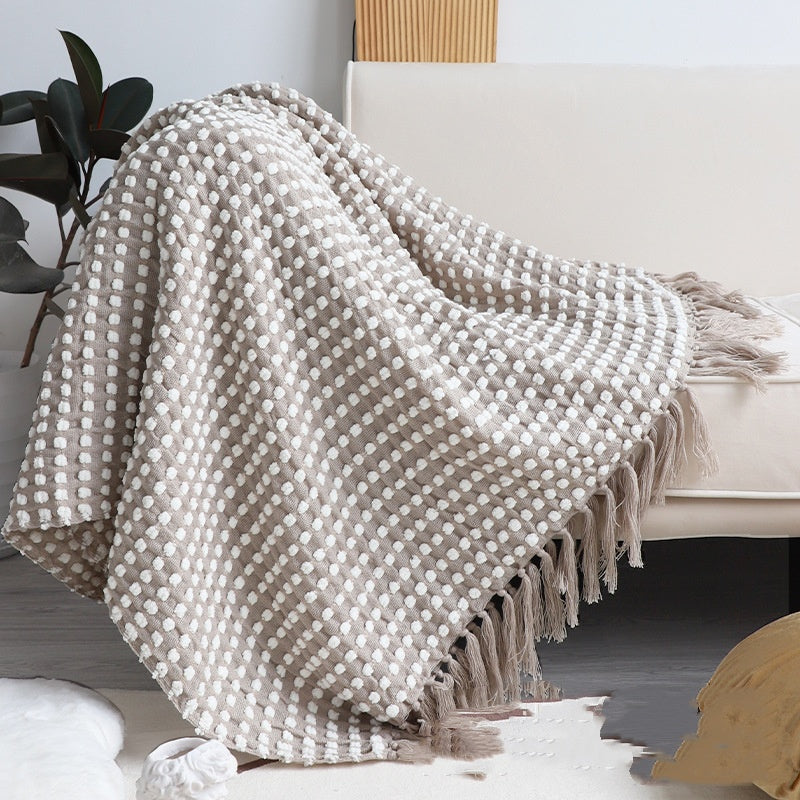 Chenille Knitted Casual Throw Blanket