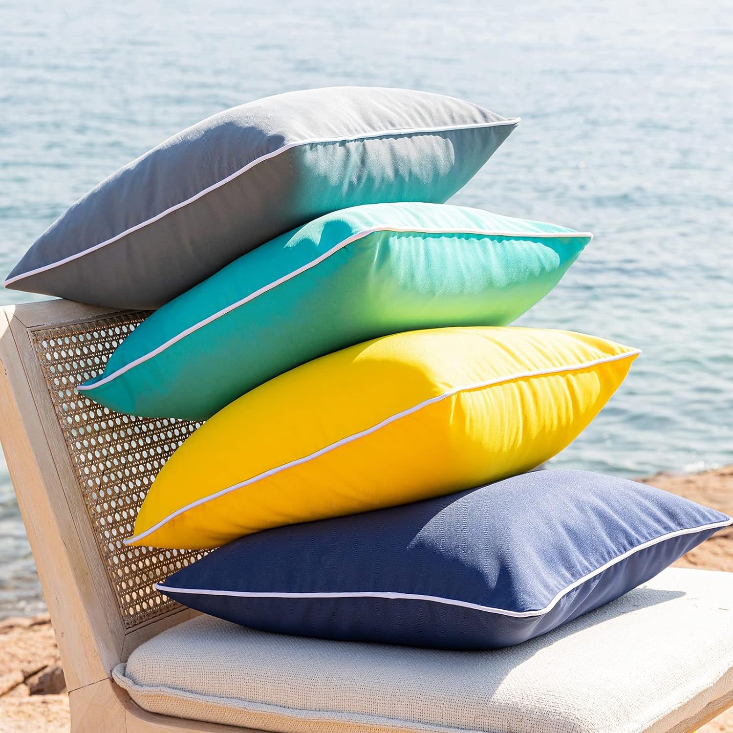 Waterproof Solid Decorative Outdoor Pillow Cover