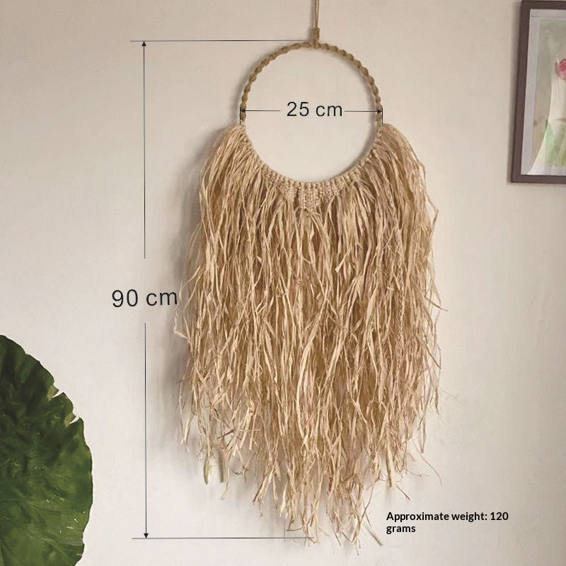 Vintage-style Raffia Wall Decor