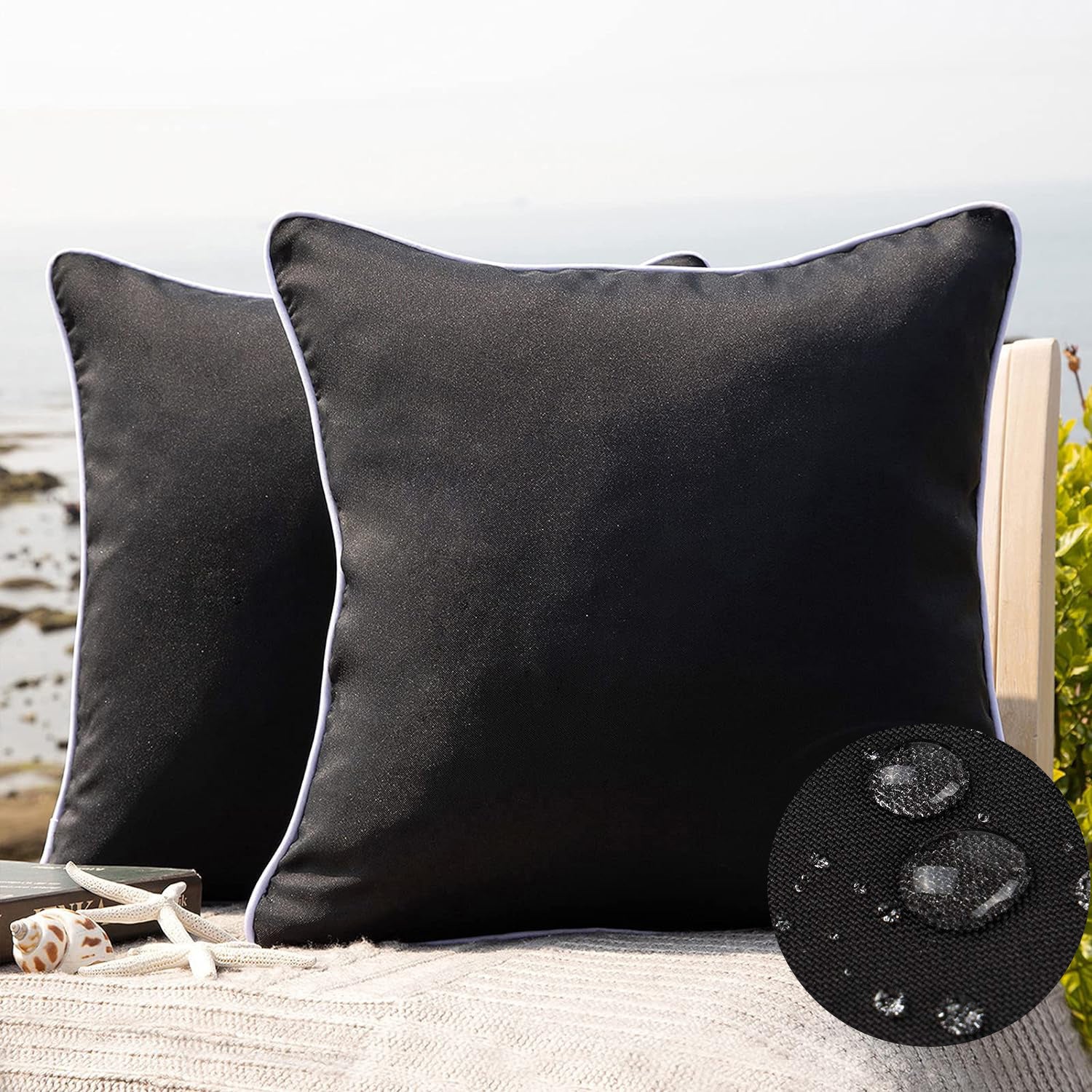 Waterproof Solid Decorative Outdoor Pillow Cover